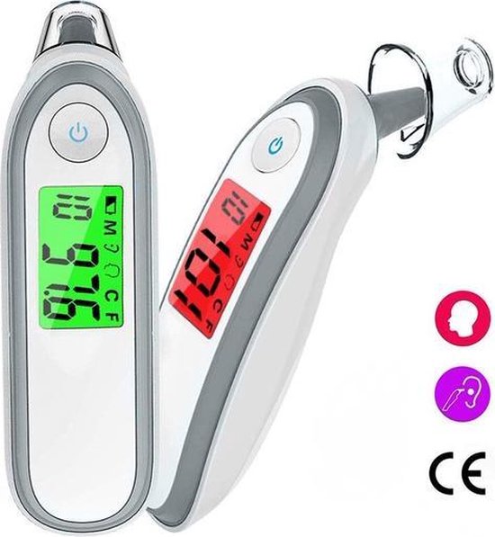 Trumed.® - medische voorhoofd - en oor thermometer - digitale infrarood thermometer voor koorts - Lichaam thermometer voor baby kinderen en volwassenen - TheBuddies