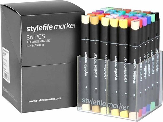 Zakje Wantrouwen Diagnostiseren Stylefile Twin Marker 36 Main A Set - Hoge kwaliteit stiften, ideaal voor  designers,... | bol.com
