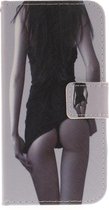 Voor iPhone X Sexy Lady patroon horizontaal spiegelen lederen draagtas met houder & Card Slots & portemonnee