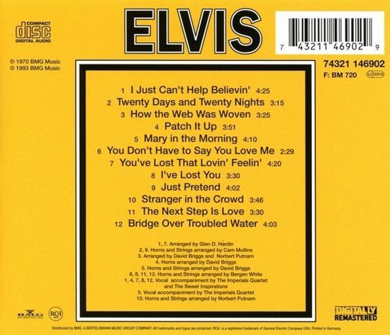 That's The Way It Is, Presley, Elvis | Muziek | bol