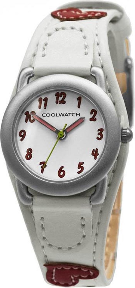 Coolwatch P.1582 meiden horloge met hartjes wit | bol.com