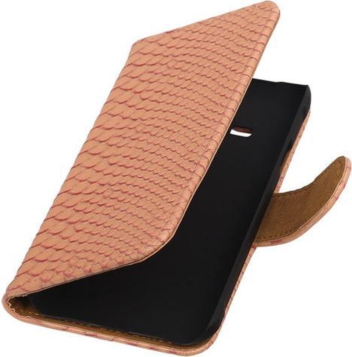 Roze Slang Booktype Samsung Galaxy S3 Mini Wallet Cover Hoesje