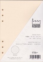 Aanvulling  A5 Notitiepapier voor Planner - A5 - 50 vel - Dotted – Crème Gekleurd Papier - 120 g/m².