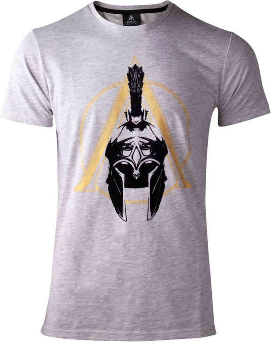 Assassin's Creed Odyssey - Spartan Helmet heren unisex T-shirt grijs - 2XL - Difuzed