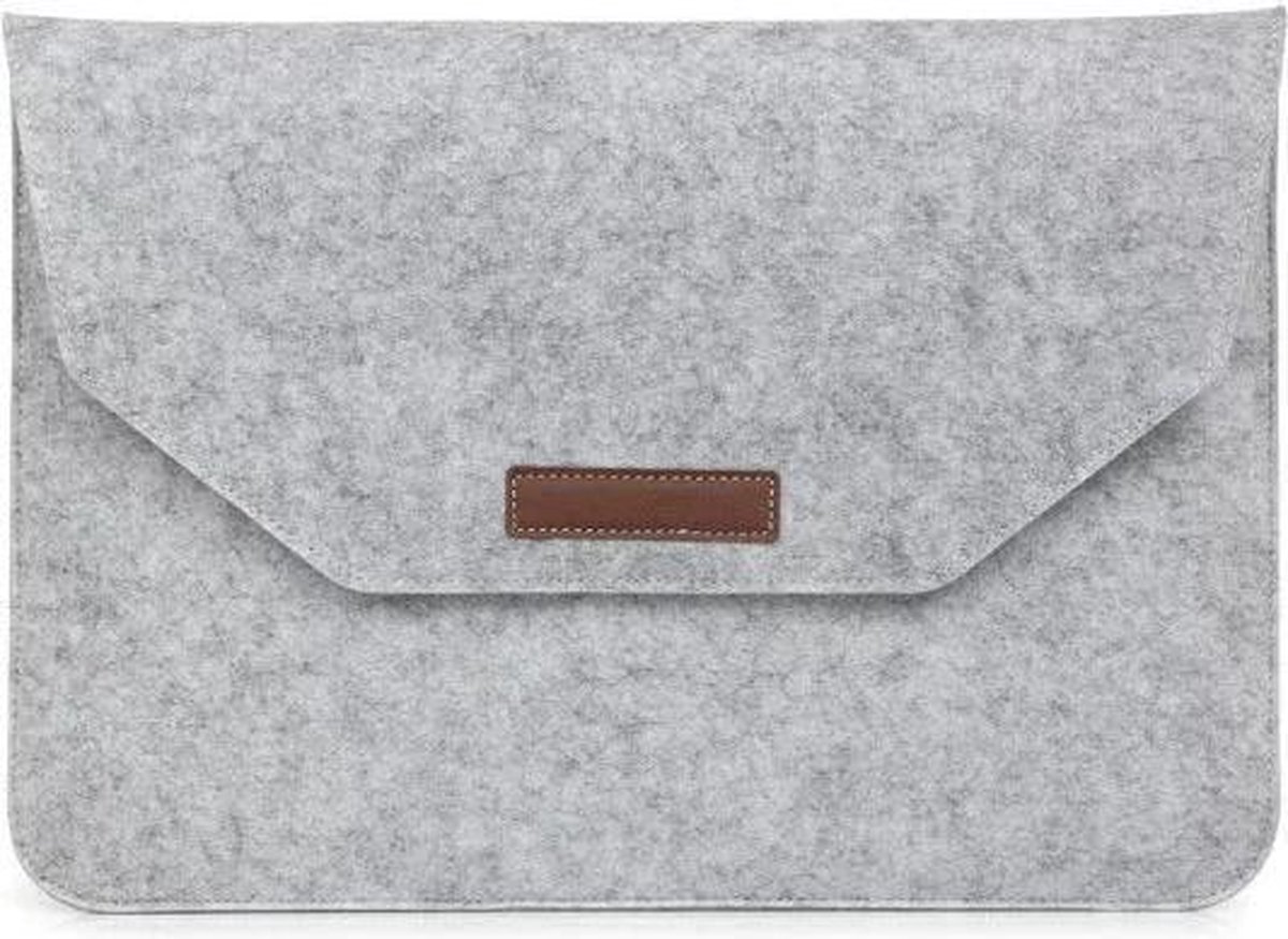 Mattee Vilten MacBook Sleeve 13-inch (Lichtgrijs)