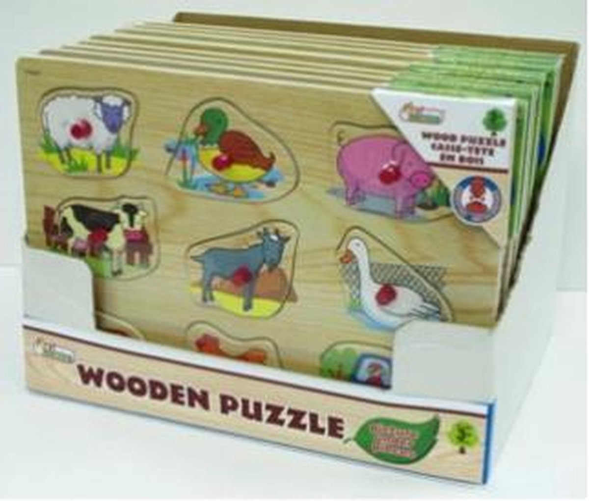 WOODEN PUZZLE 12 PCS IN DISPLAY 24M