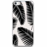 iPhone 5/5S/SE siliconen hoesje - Palm leaves silhouette