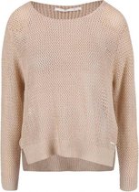 Only korte beige trui met gouddraad - Maat S