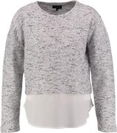 Broadway snow white sweater met blouse laag - Maat M