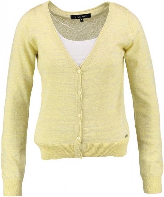 Vila Joy Geel Vestje Met Zilverdraad Maat XL Bol vila-joy-geel-vestje-met-zilverdraad-maat-xl-bol