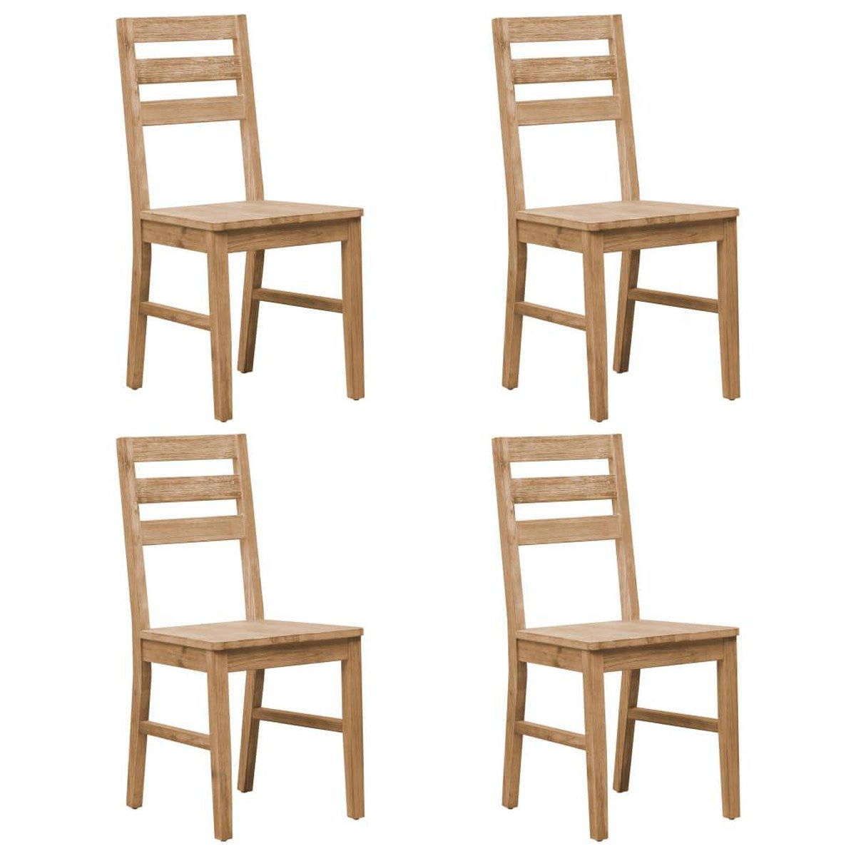 vidaXL - Eetkamerstoelen - 4 - st - massief - acaciahout