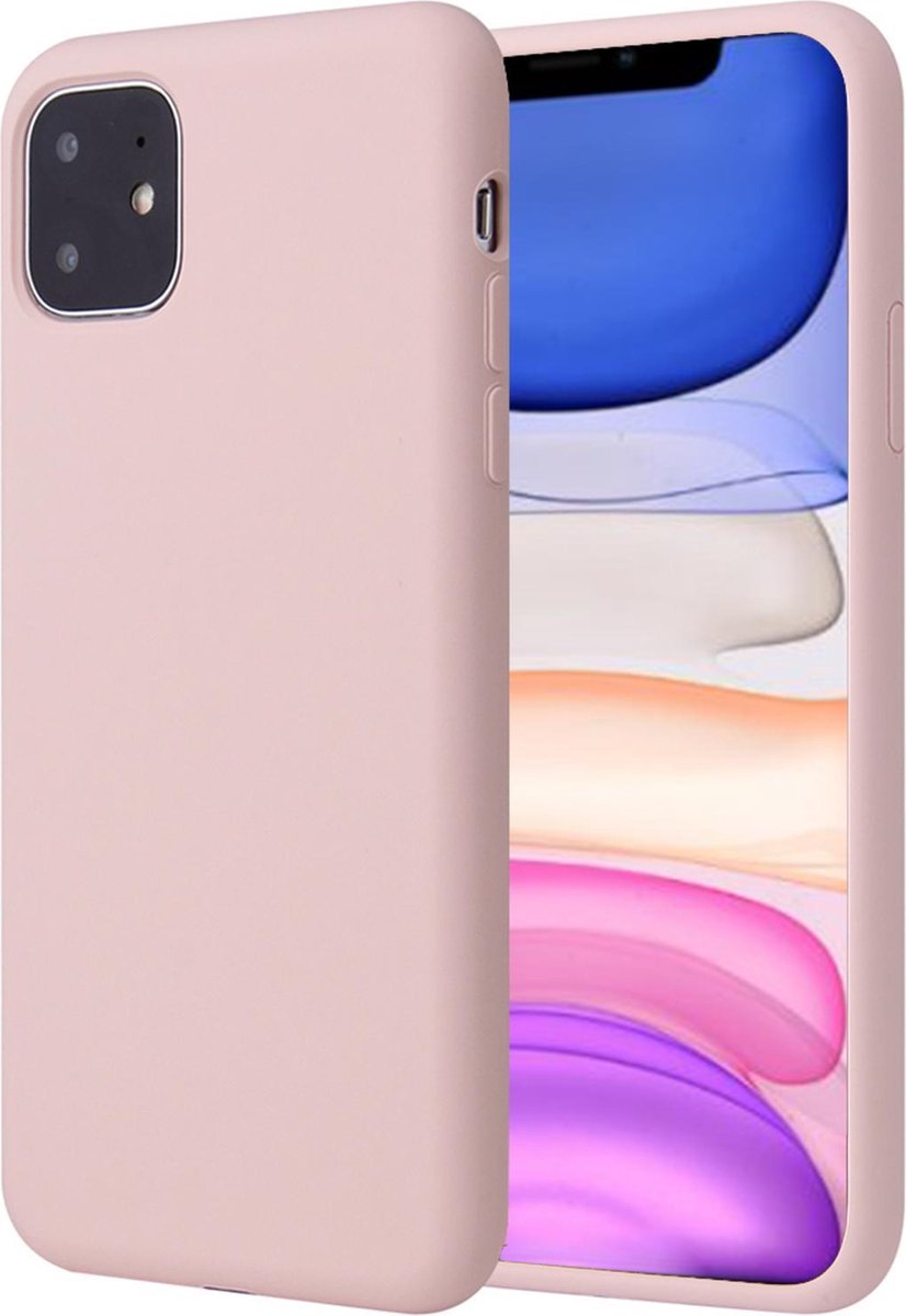 Iphone 11 Hoesje Liquid Soft Siliconen Case Icall Roze Bol Com