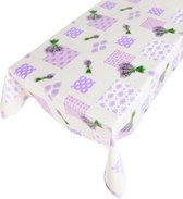 Little Dutch Tafelzeil - 140 x 300 cm - Lavendel - Wit/Lila