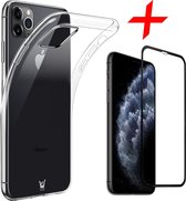 iphone 11 pro max hoesje - iphone 11 pro max case transparant siliconen - hoesje iphone 11 pro max apple - iphone 11 pro max hoesjes cover hoes - 1x iphone 11 pro max screenprotect