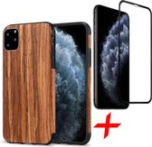 iphone 11 pro max hoesje - iphone 11 pro max case rood sandelhout - hoesje iphone 11 pro max apple - iphone 11 pro max hoesjes cover hoes - 1x iphone 11 pro max screenprotector gla