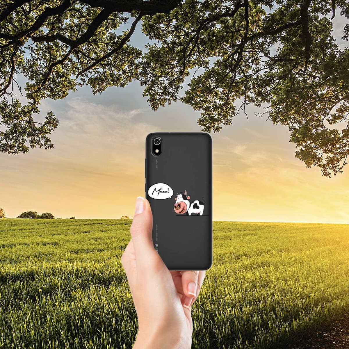 Xiaomi Redmi 7A Telefoonhoesje met Naam Cheeky Cow