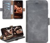 Bouletta - Lederen iPhone 11 Pro Max Hoesje - Book Case - Future Grey
