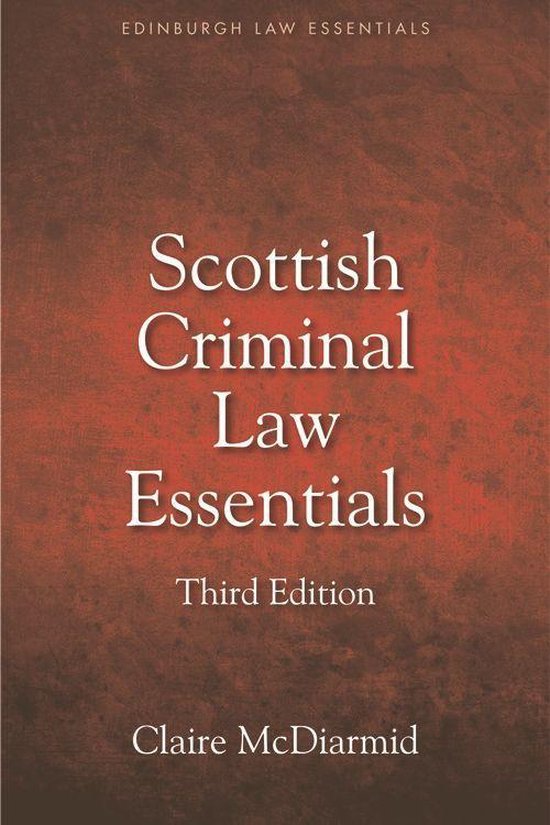 Edinburgh Law Essentials - Scottish Criminal Law Essentials - cover