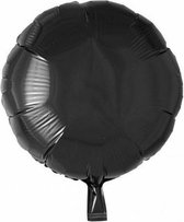 Helium Ballon Rond Zwart 46cm leeg