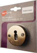 SENCYS type Portugal set 2x sleutelplaat rond model | MAT BRONS