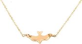 24/7 Jewelry Collection Ketting Vogel - Duif - Vredesduif - 45cm - Goudkleurig