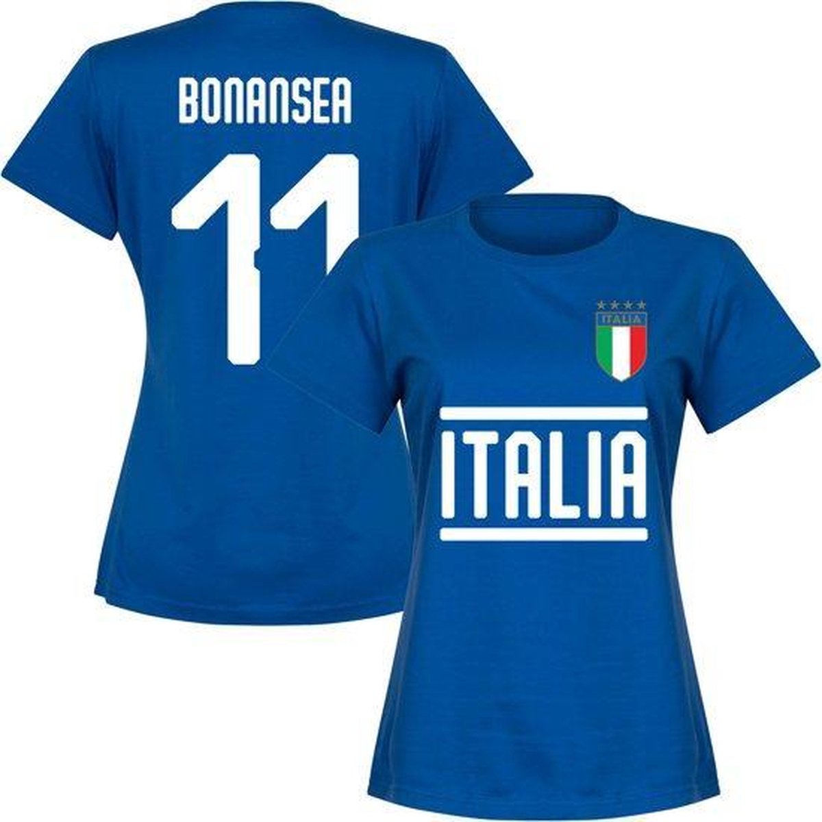 Italië Team Bonansea 11 T-shirt - Blauw - Dames - L