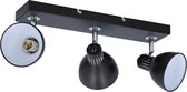 Grundig opbouwspots - 3 stuks - metaal - 360° draaibaar - zwart/zilver