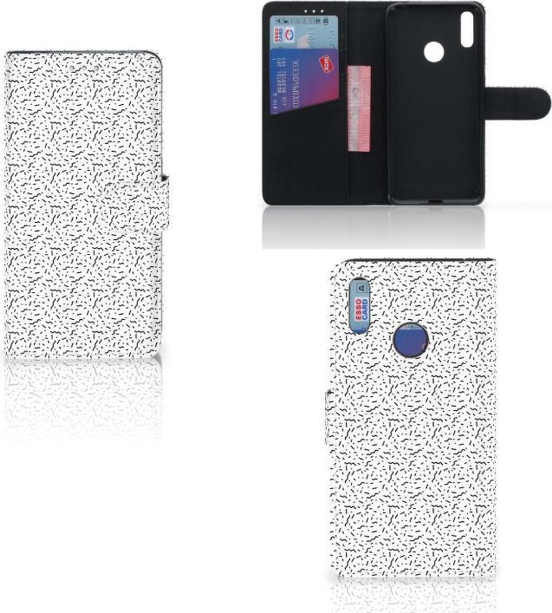 Huawei Y7 (2019) Telefoon Hoesje Stripes Dots