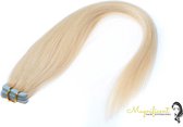 Tape Hairextensions "Platinum Blond" 100% echt haar 46 cm 20 stuks per set