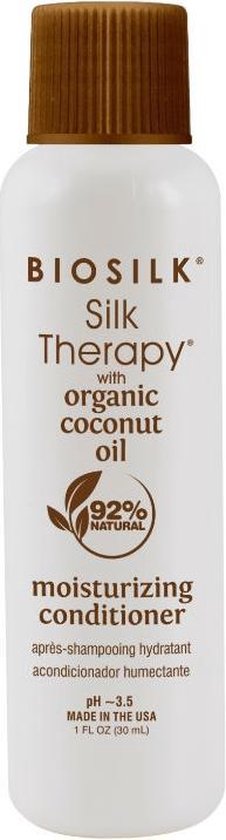 Biosilk Silk Therapy Conditioner Mit Kokosöl – Feuchtigkeitsspendende Spülung 5,64 Oz (167 Ml), Gegen Frizz, Für Glattes Haar