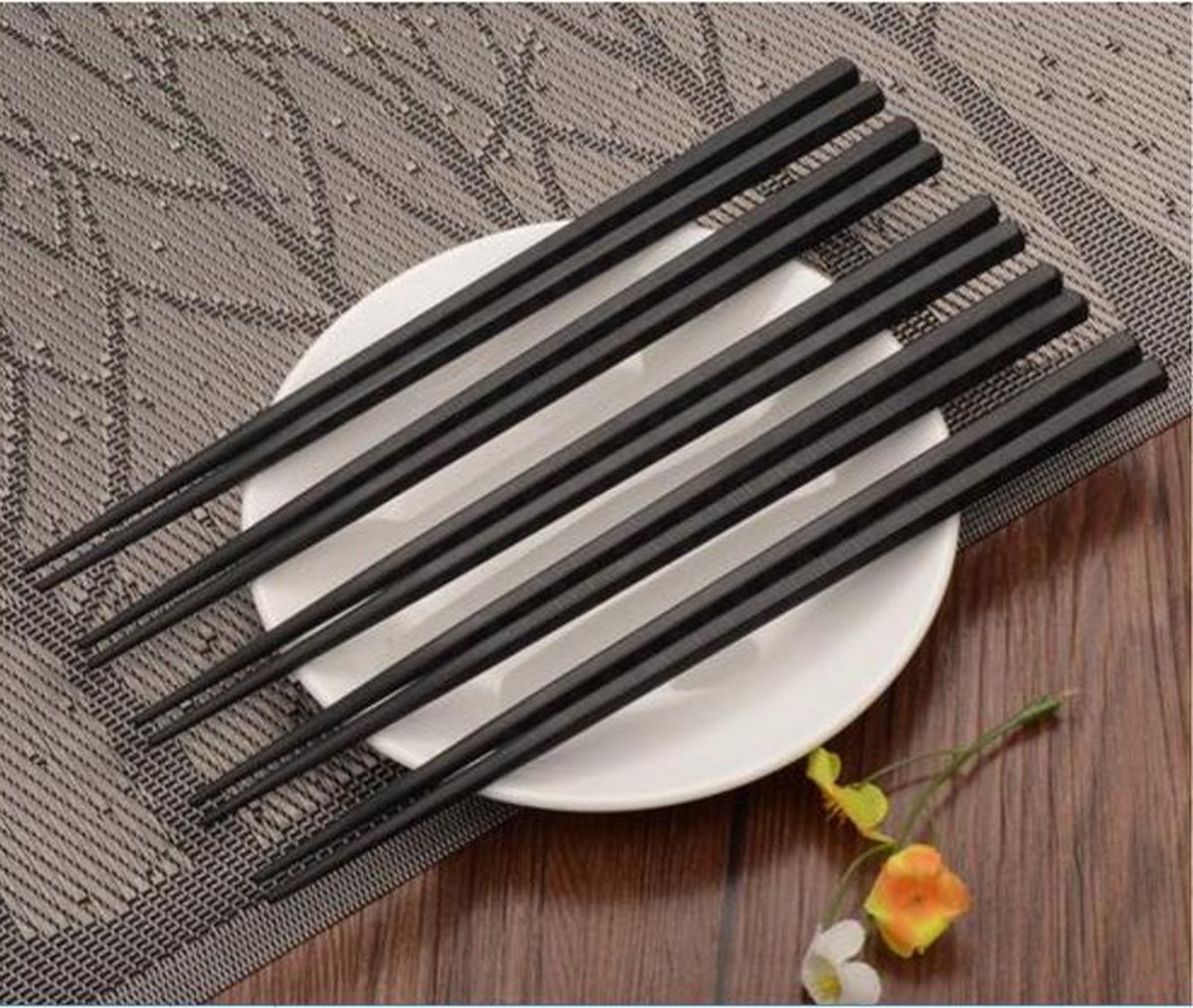 Eetstokjes - Zwart - Chopsticks - Sushi - Luxe uitvoering- 4 paar