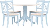 Complete Eettafel set 5 delig Grijs bruin (Incl Anti Kras Vilt 16st) - Eet tafel + 4 Eetstoelen - DIneertafel - Eettafelstoelen - Eetkamerstoelen - Eethoek 4 persoons