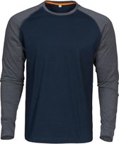 MacOne - T-shirt lange mouwen - Alex - zwart/grijs L