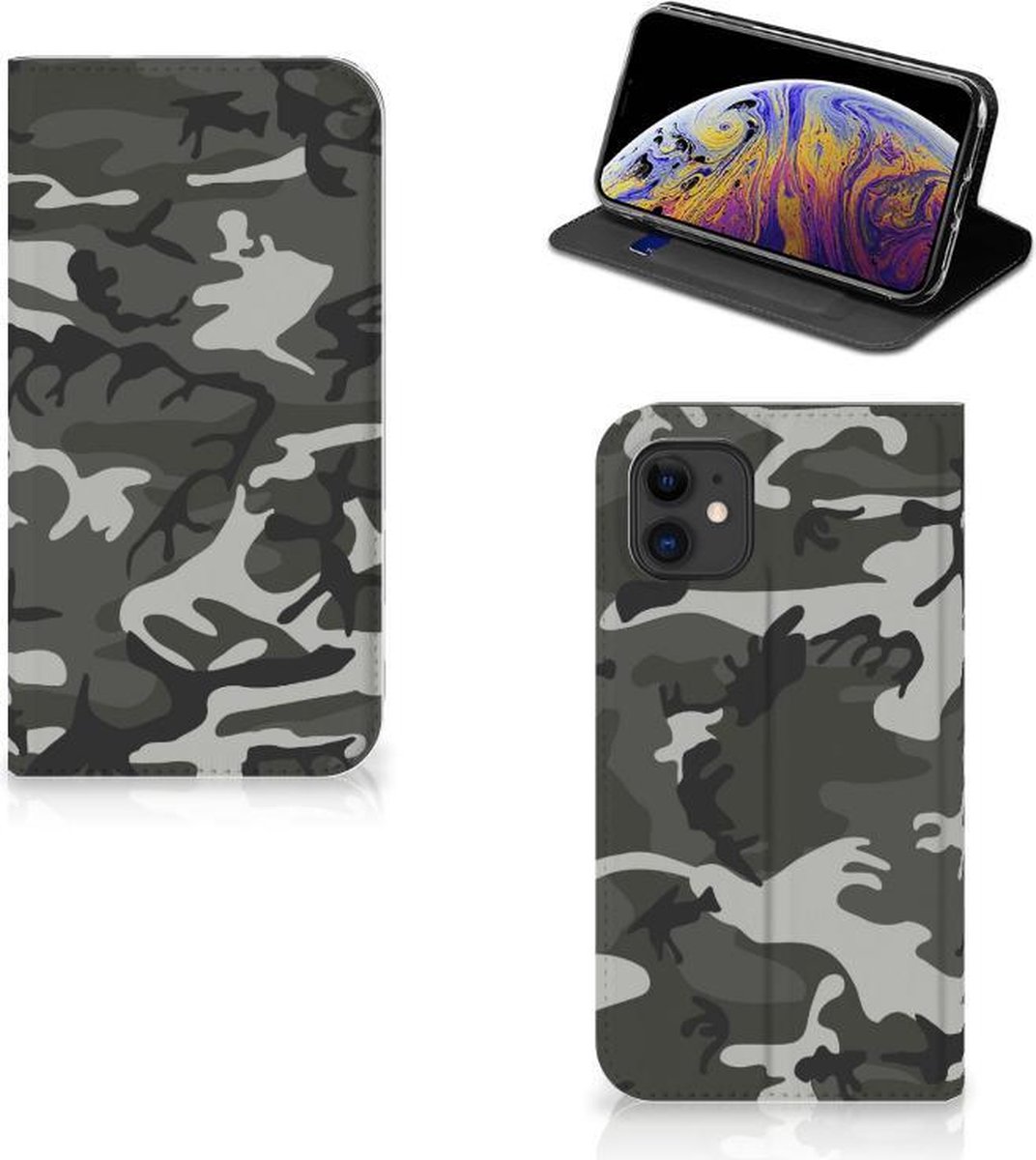 Apple iPhone 11 Hoesje met Magneet Army Light
