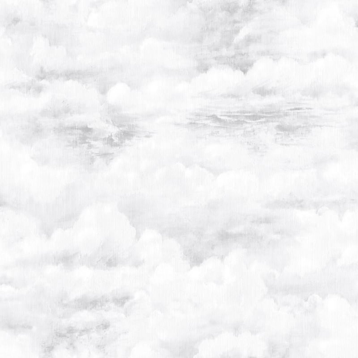 Behang Grijs - Wit - Wolken - Vliesbehang Global Fusion - 0,53 x 10,05 m.