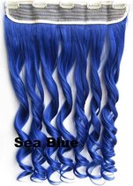 Hong Kong duisternis heilig Clip in hairextensions 1 baan wavy blauw - Sea Blue | bol.com