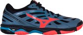 Mizuno Wave Hurricane 3 Sportschoenen - Maat 38 - Vrouwen - grijs/ zwart/ roze