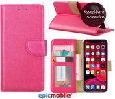 Epicmobile - Huawei Mate 30 Lite Bookstyle portemonnee hoesje met pasjeshouder - magneet sluiting - Roze