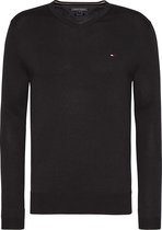 Tommy Hilfiger - Pullover V-Hals Zwart - Maat XXL - Regular-fit