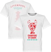 Liverpool Champions League 2019 Trophy Squad T-Shirt - Wit - S