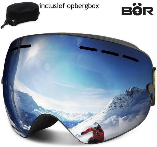 Gepolariseerde Skibril - Snowboardbril - Anti condens & UV protected - Ski/Snowboard bril - incl. harde opbergbox