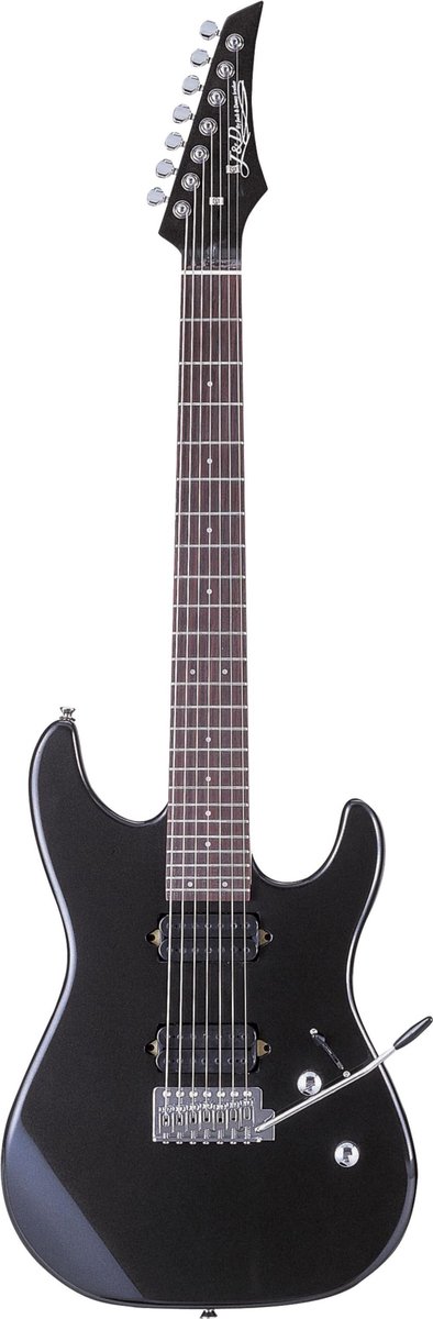 J & D 780 7-String metallic zwart - Elektrische gitaar