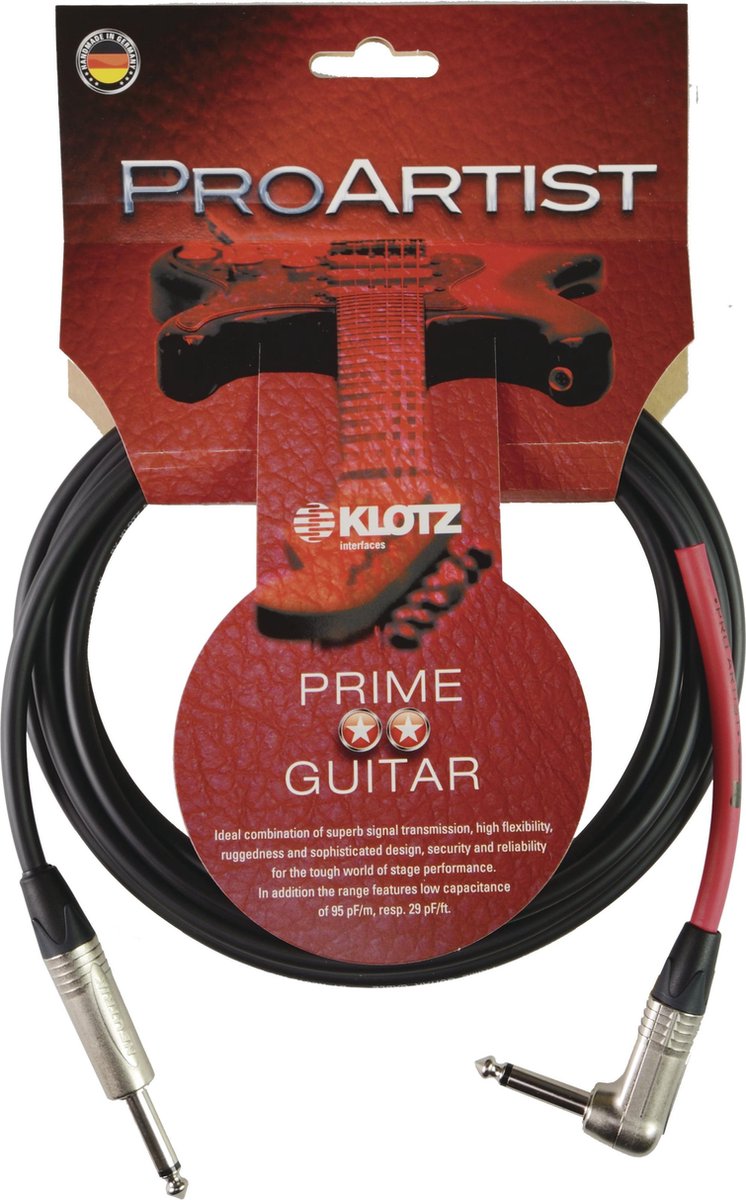 Klotz PRON045PR Pro Artist câble instrumentkabel 4,5 m - Kabel voor instrumenten