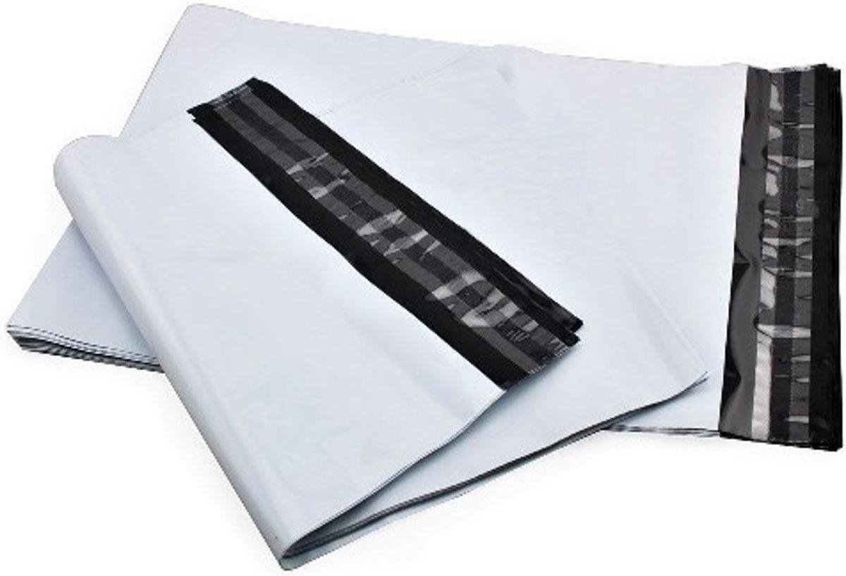 Goodway 100 stuks verzendzakken van kunststoffolie, 45 x 55 cm, verzendenveloppen met 4 cm klep, robuuste verzendzakken voor een veilige verzending (45 x 55