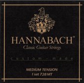Hannabach K-Git.snaren set 728 MT Nylon Medium Tension - Klassieke gitaarsnaren