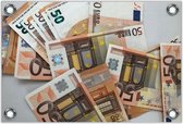 Tuinposter –Money - Euros– 90x60 Foto op Tuinposter (wanddecoratie voor buiten en binnen)