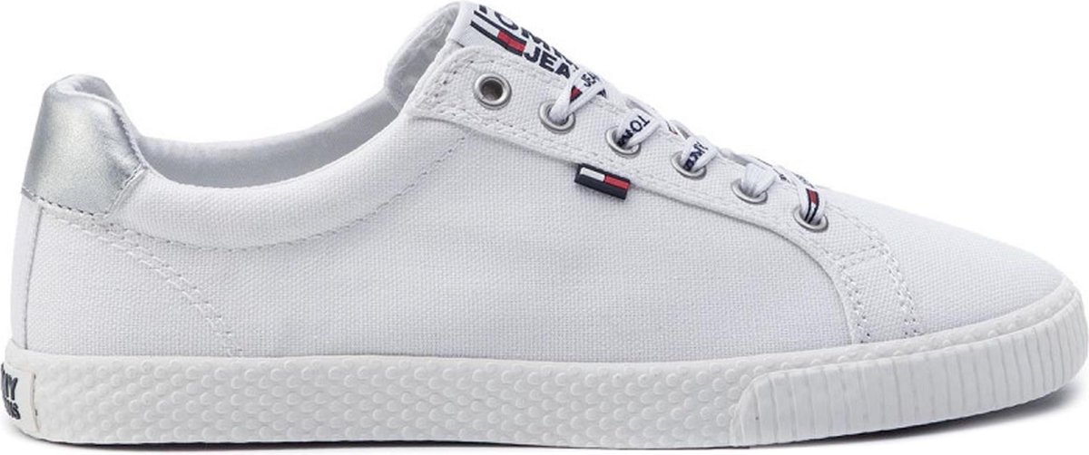 Tommy Hilfiger Dames Sneakers Jeans Casual - Wit - Maat 41 | bol.com