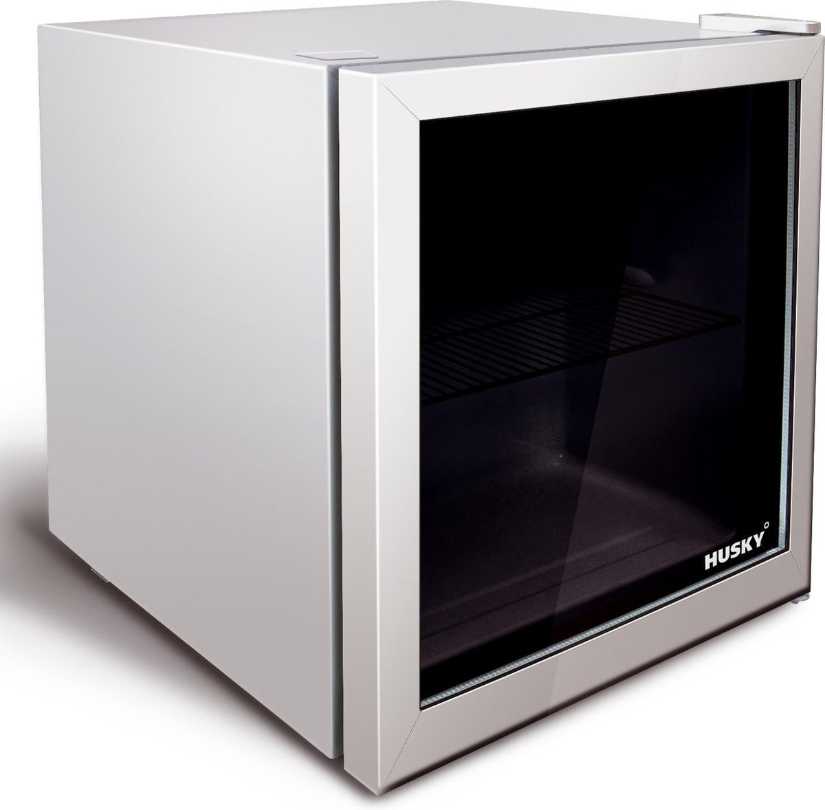 Husky KK50-281-NL-HU - Mini Koelkast - Met Glazen Deur - 50 Liter - Zilver
