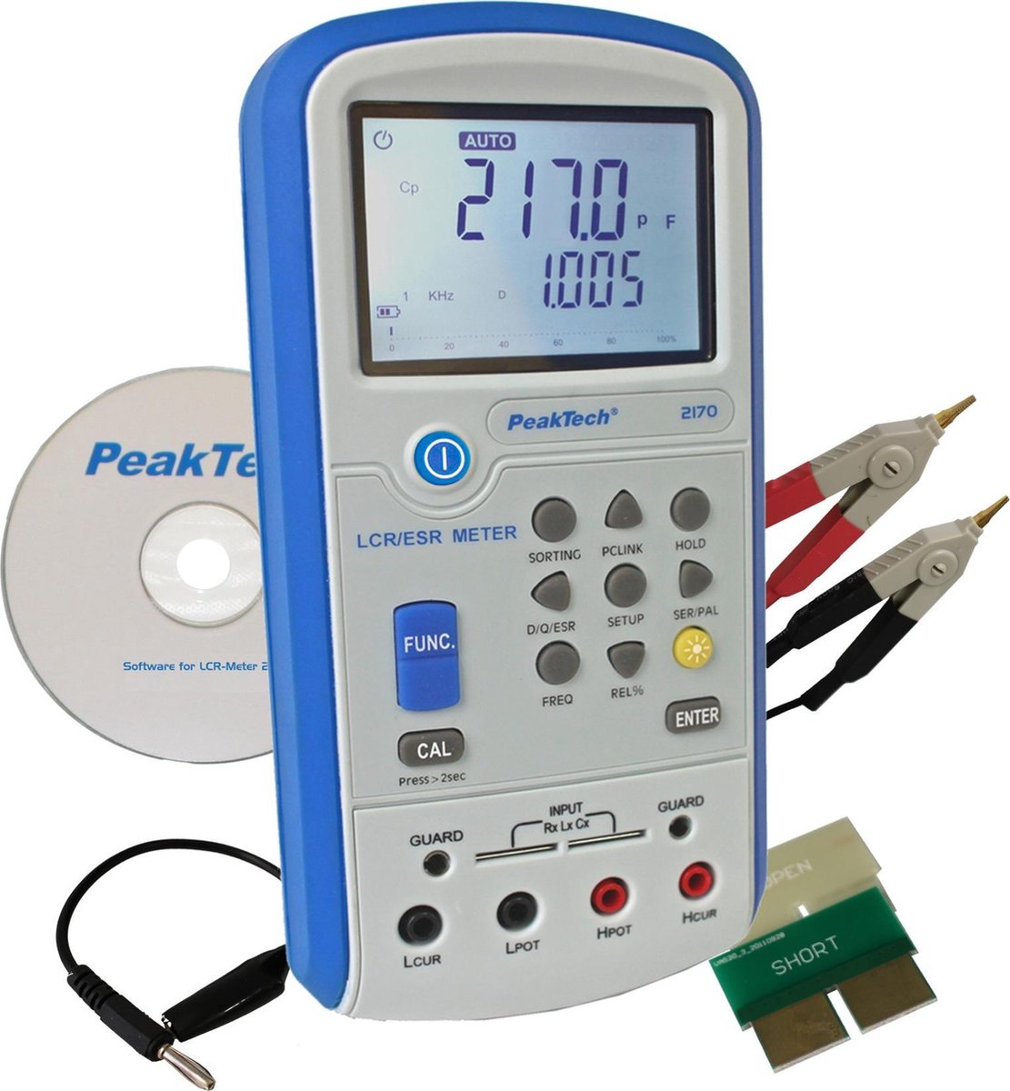 Peaktech 2170 - LCR ESR meter - 100 Hz tot 100 kHz - met USB | bol.com