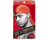 RED BY KISS BOW WOW POWER WAVE VELVET LUXE DURAG RED